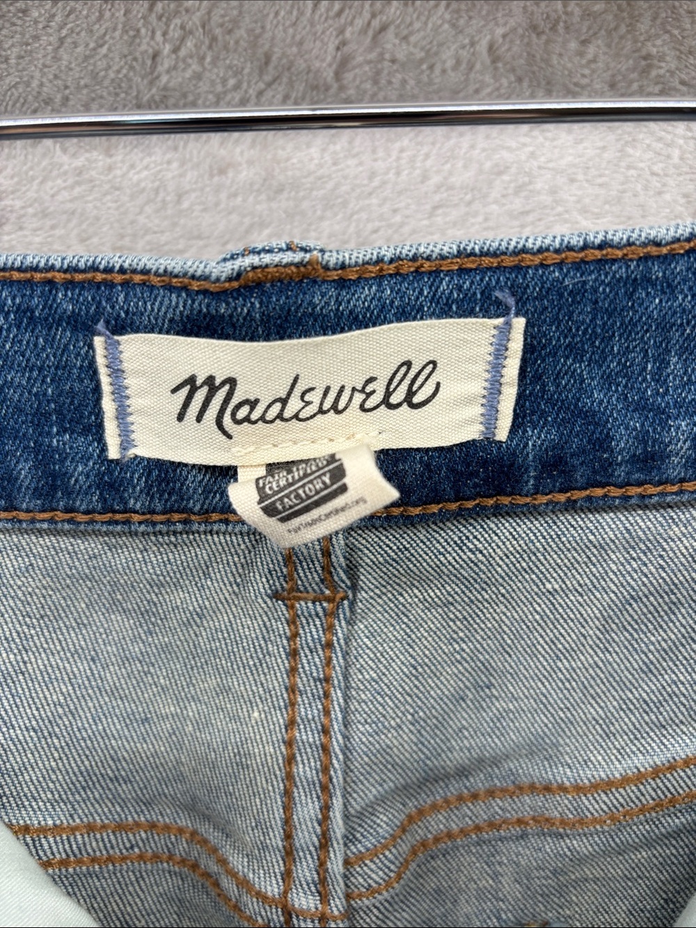 Madewell Flared Wide Leg Frayed Hem Jeans Size 30 - Picture 3 of 11